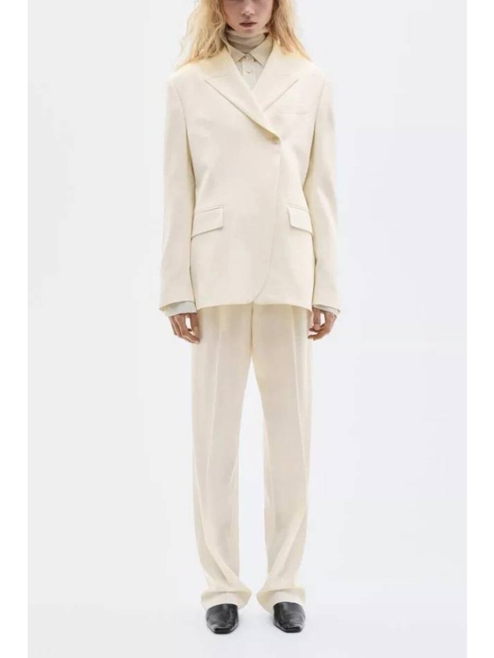 Massimo Dutti Limited Ed Womens Blazer Jacket EU 40 US 8 Off white 6002/555 NWT